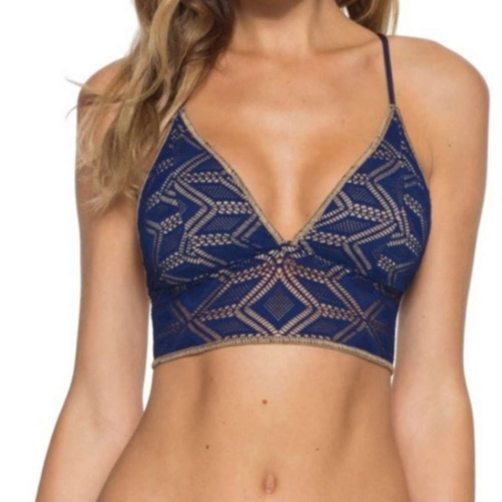 NEW BECCA Wanderlust Crochet Bralette Bikini Top - Picture 2 of 6